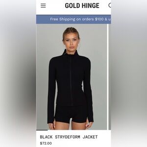 Gold Hinge BLACK STRYDEFORM JACKET. Size Medium. Black